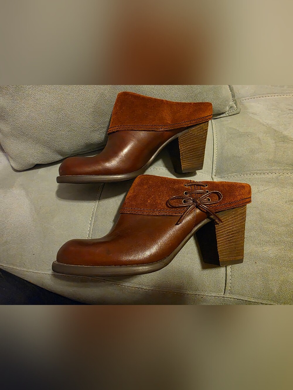Naturalizer Women's Size 9W Suede & Leather Slip-on Heels